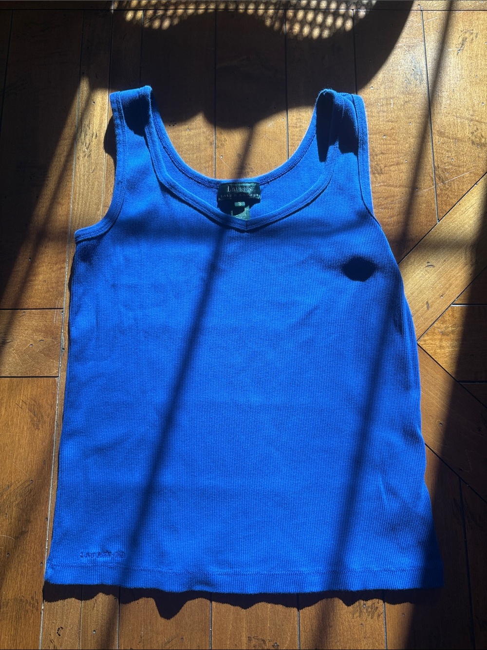 Ralph Lauren Royal Blue Ribbed Cotton Tank